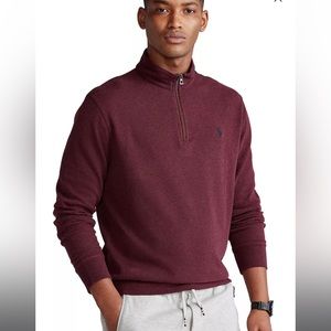 Polo by Ralph Lauren Men's Luxury Jersey Quarter-Zip Pullover NWT
